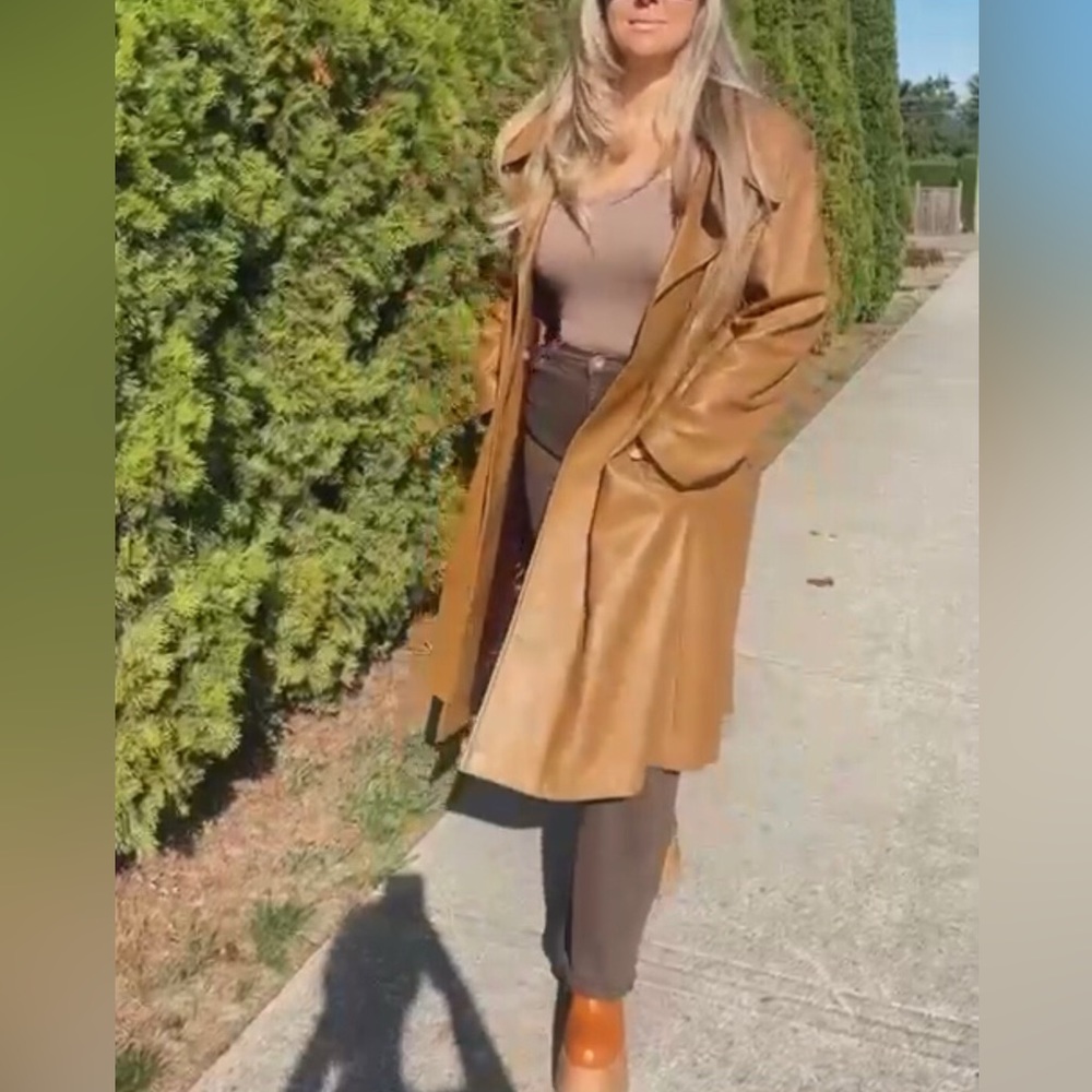 COPY - Vintage Stall Leather Trench Coat - Picture 5 of 16
